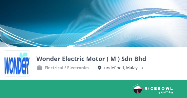 Working at Wonder Electric Motor ( M ) Sdn Bhd - Company Profile ...