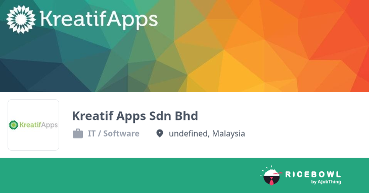 Kreatif Apps Sdn Bhd 公司简介- 找工作, 找铁饭网